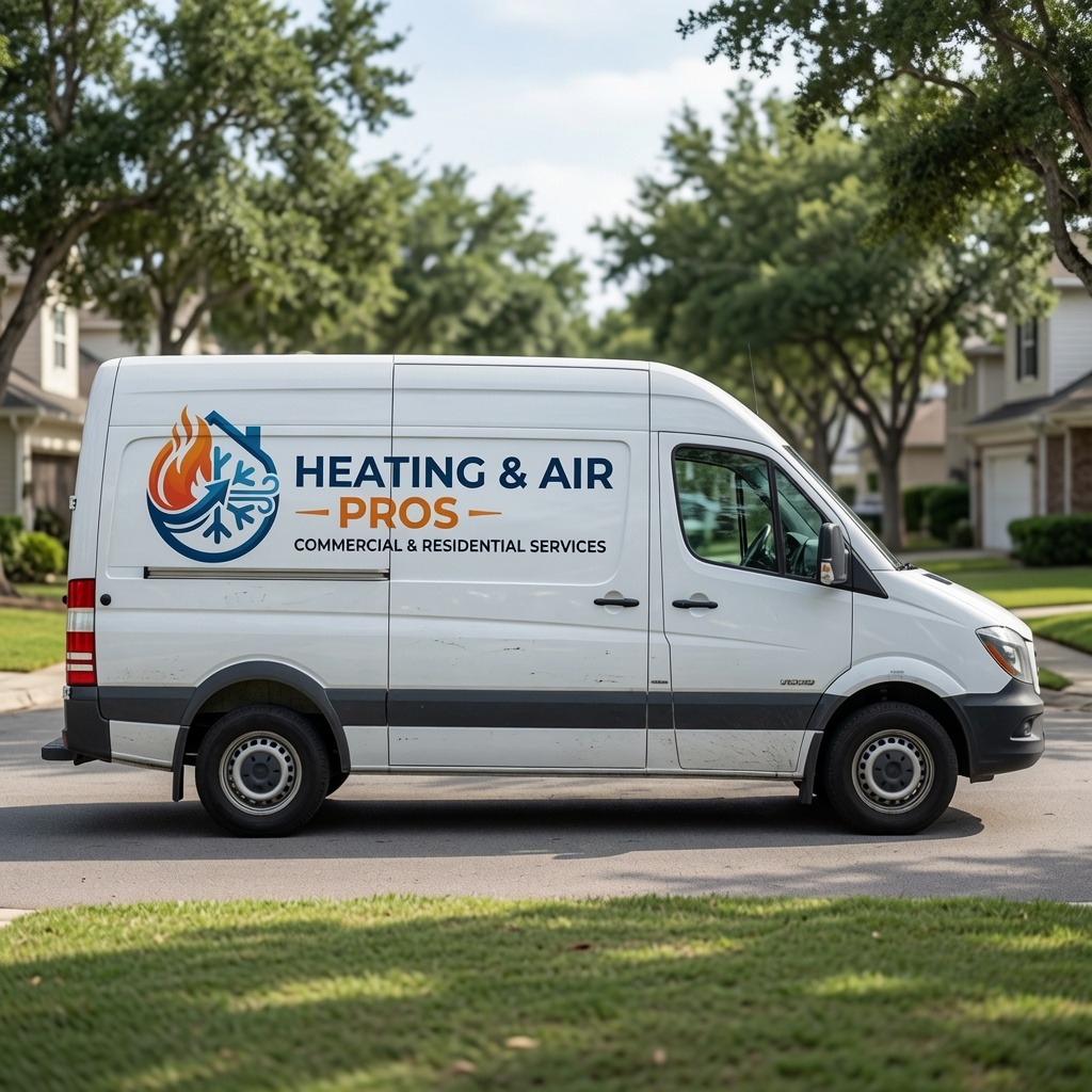 Local heating and air service van serving Sun City West